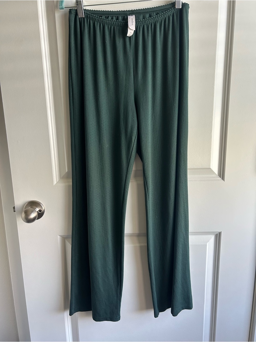 Auden Teal Green Ribbed Lounge Pants